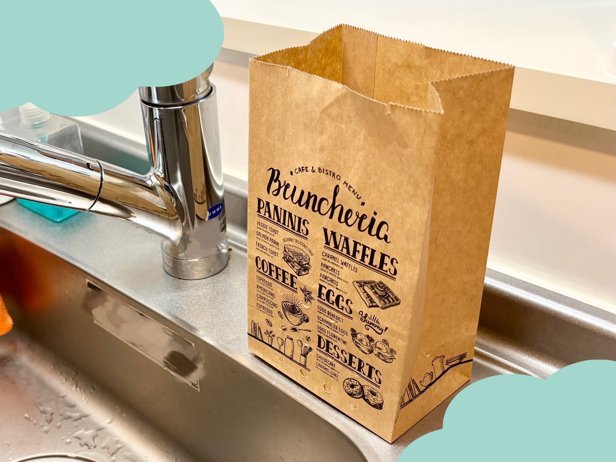 ダイソー紙製水切りゴミ袋の写真