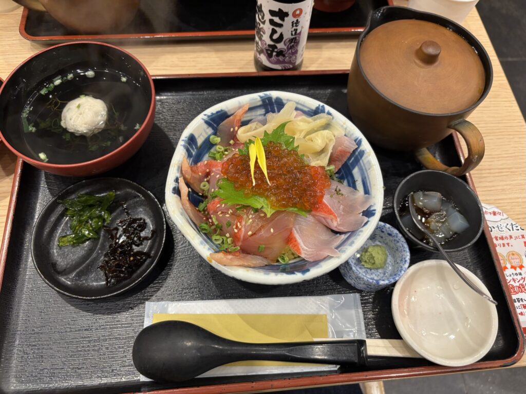 金目鯛の紅白二色丼定食